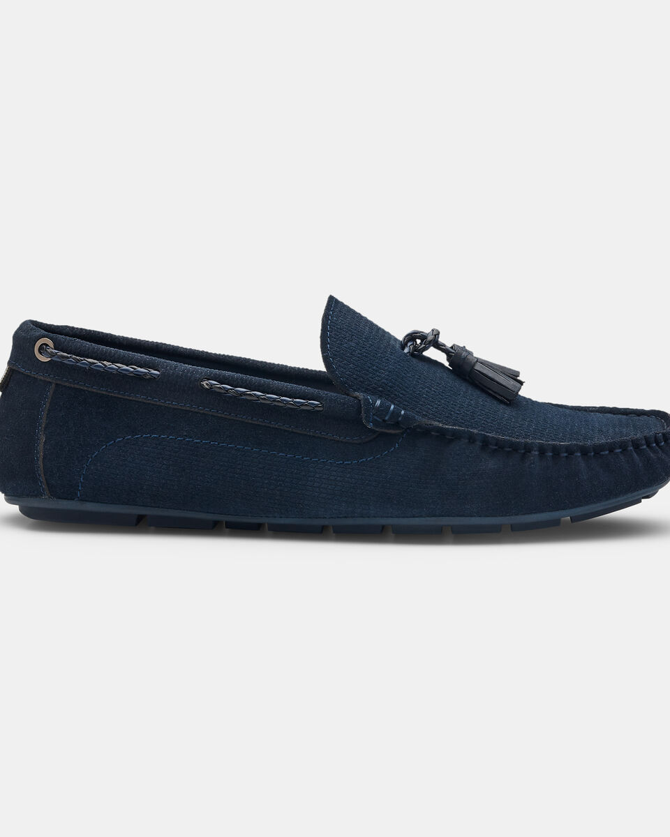 Serretto Suede Driver, Navy, hi-res